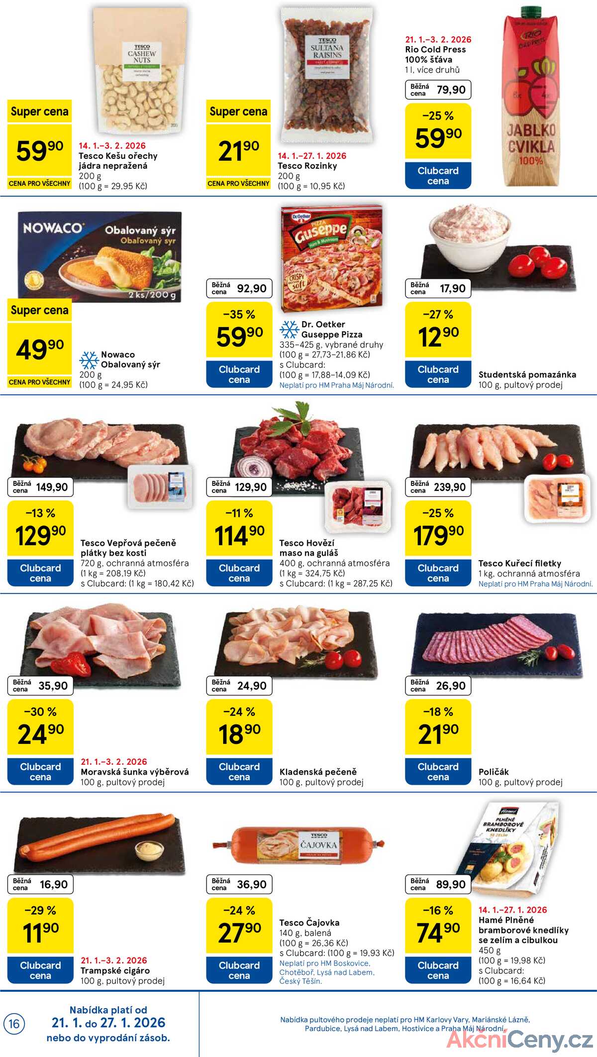 Tesco malé hypermarkety od 21.1. do 27.1.2026 strana 16