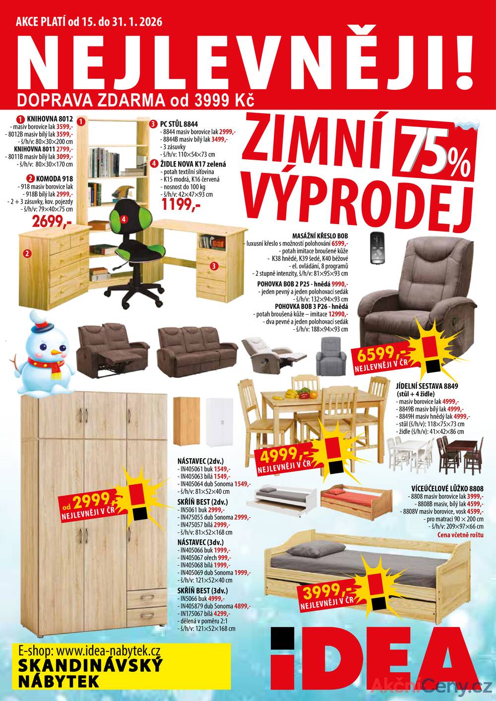 Leták IDEA nábytek - IDEA nábytek od 15.1. do 31.1.2026 - strana 1