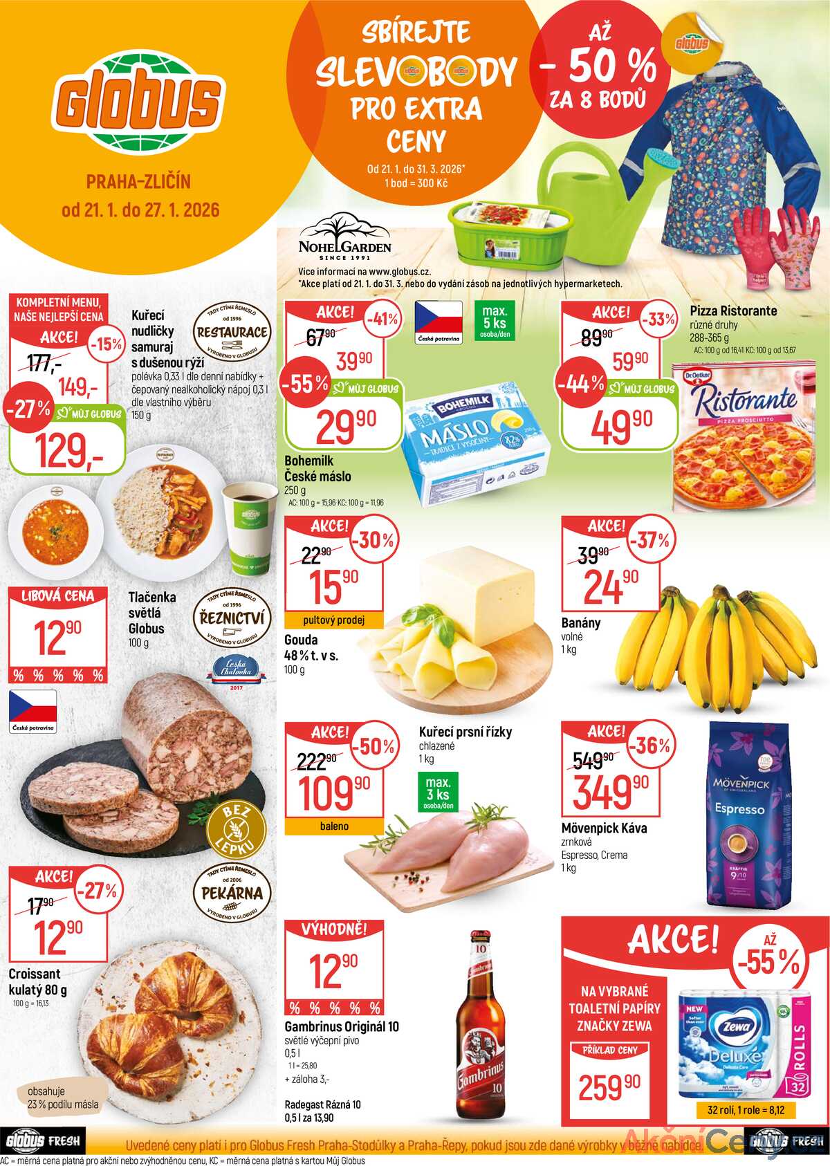 Akční leták Globus 21.1. - 27.1.2026 - Globus Praha - Zličín strana 1