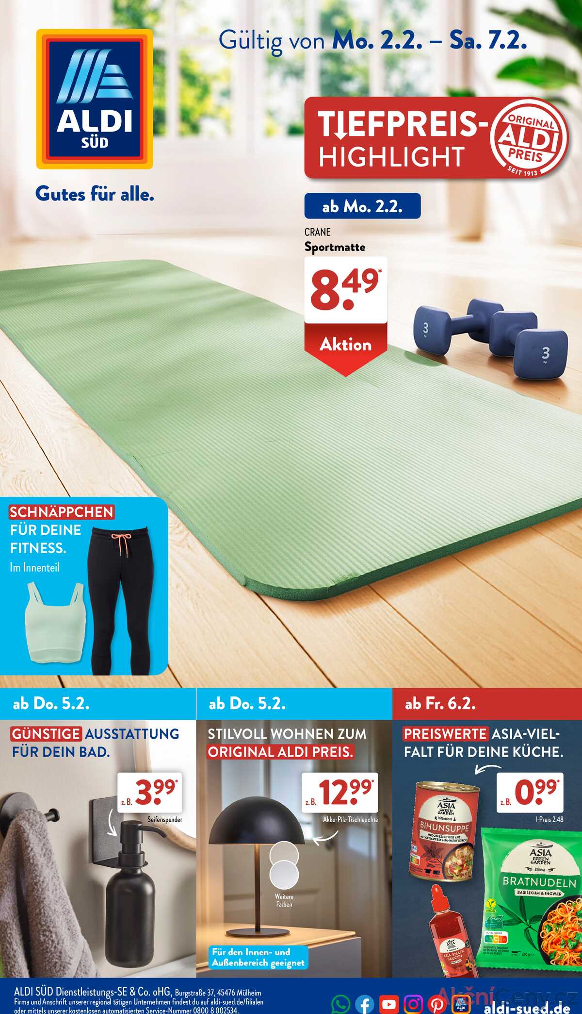 Leták ALDI SÜD Německo 2.2.-8.2.2026 strana 1