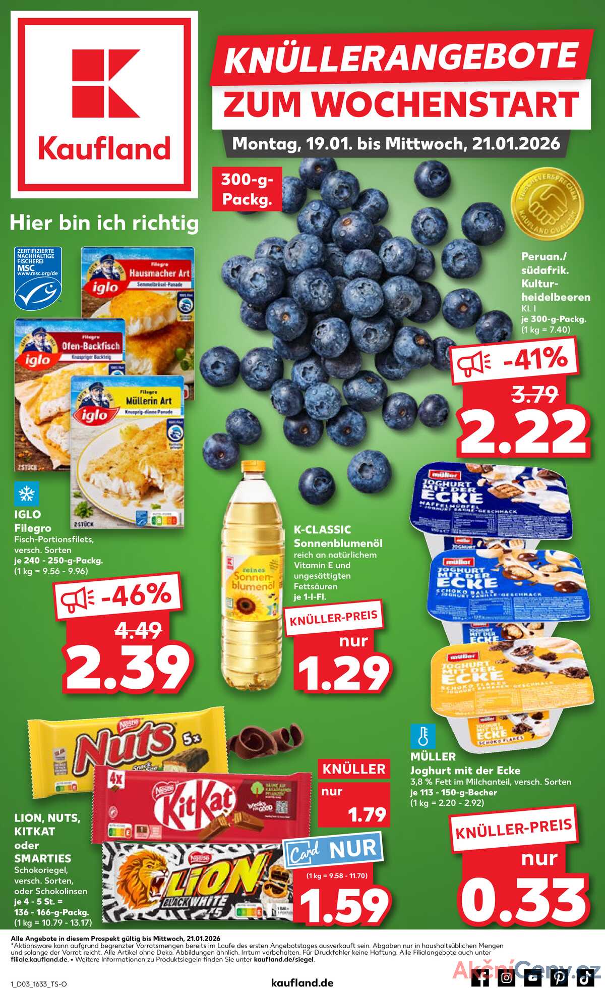 Leták Kaufland Německo 18.1.-21.1.2026 strana 1