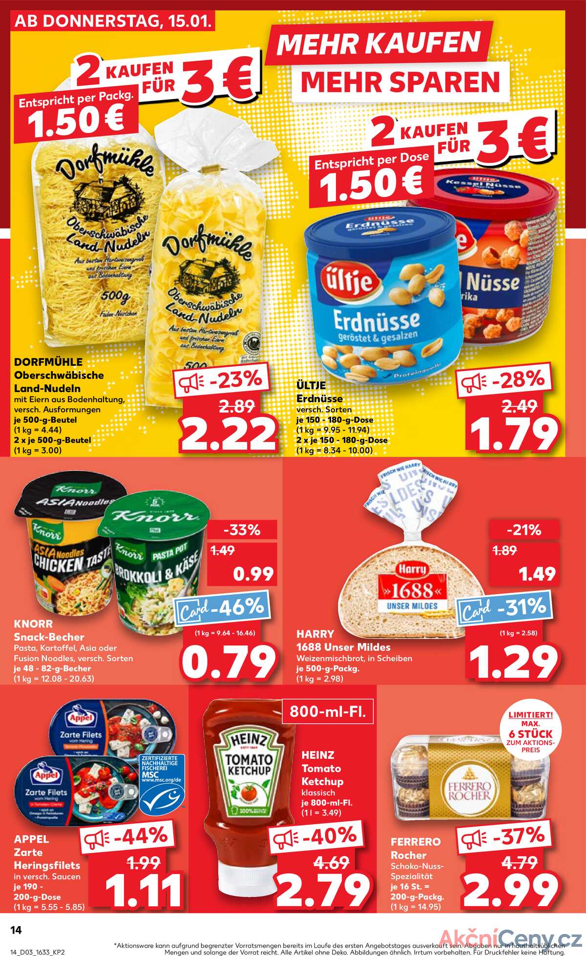 Leták Kaufland Německo 18.1.-21.1.2026 strana 14