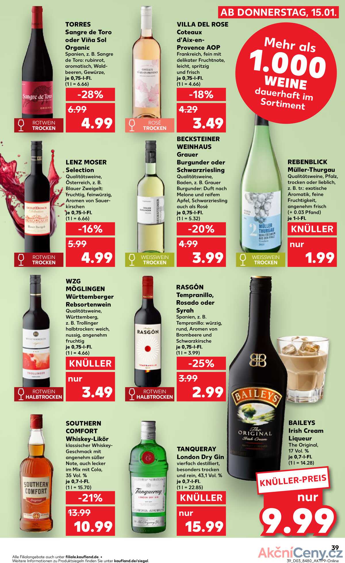 Leták Kaufland Německo 18.1.-21.1.2026 strana 39