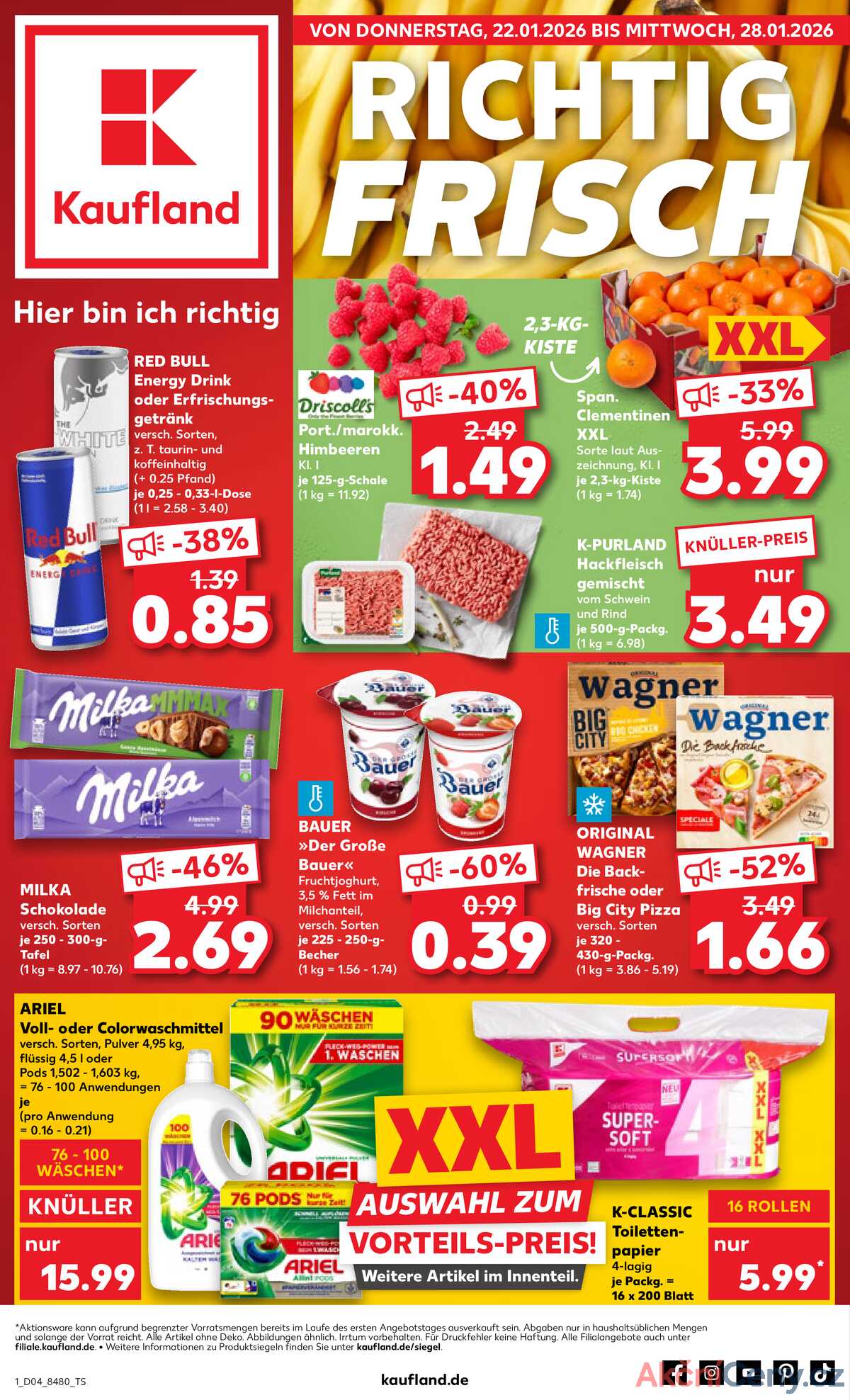 Leták Kaufland Německo 22.1.-28.1.2026 strana 1
