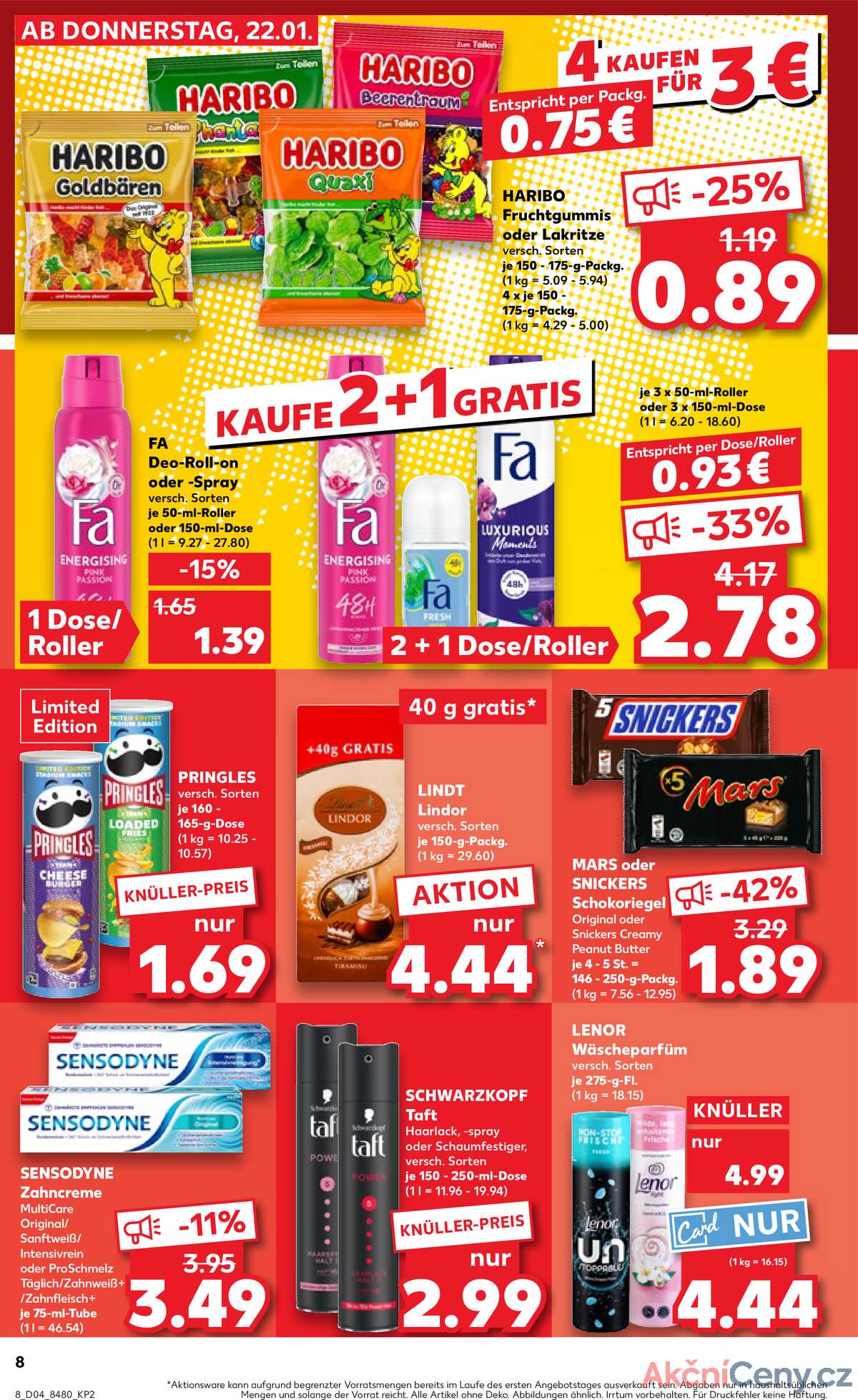 Leták Kaufland Německo 22.1.-28.1.2026 strana 8