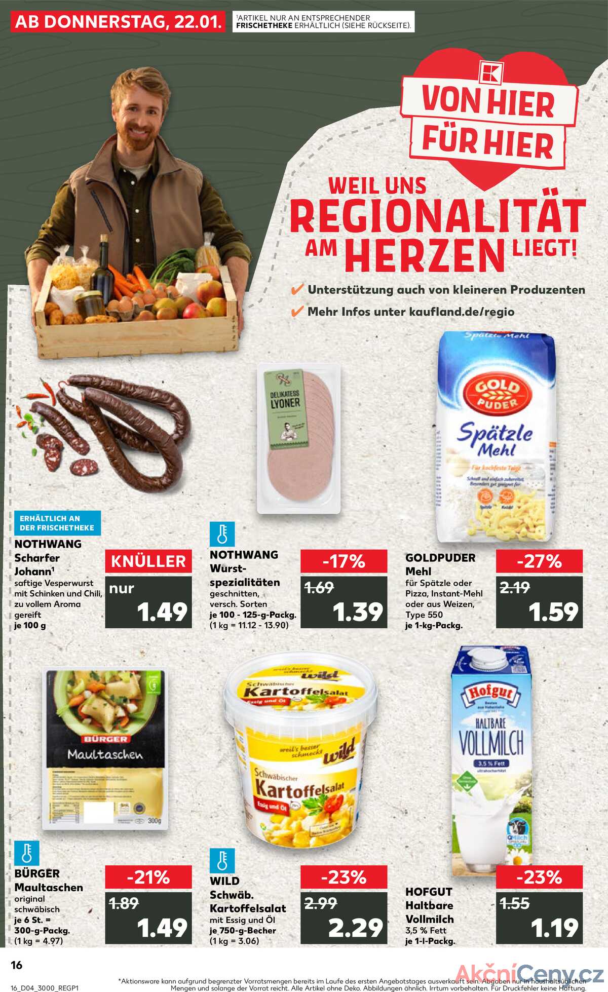 Leták Kaufland Německo 22.1.-28.1.2026 strana 16