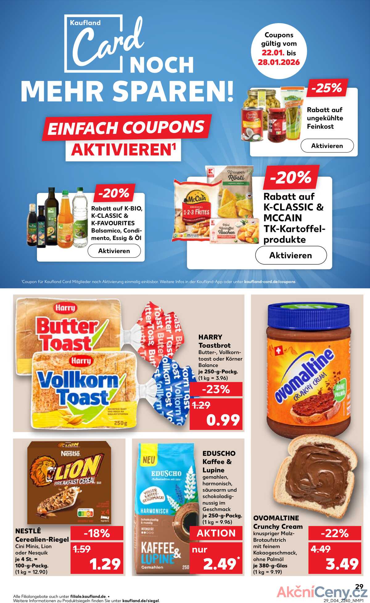 Leták Kaufland Německo 22.1.-28.1.2026 strana 29