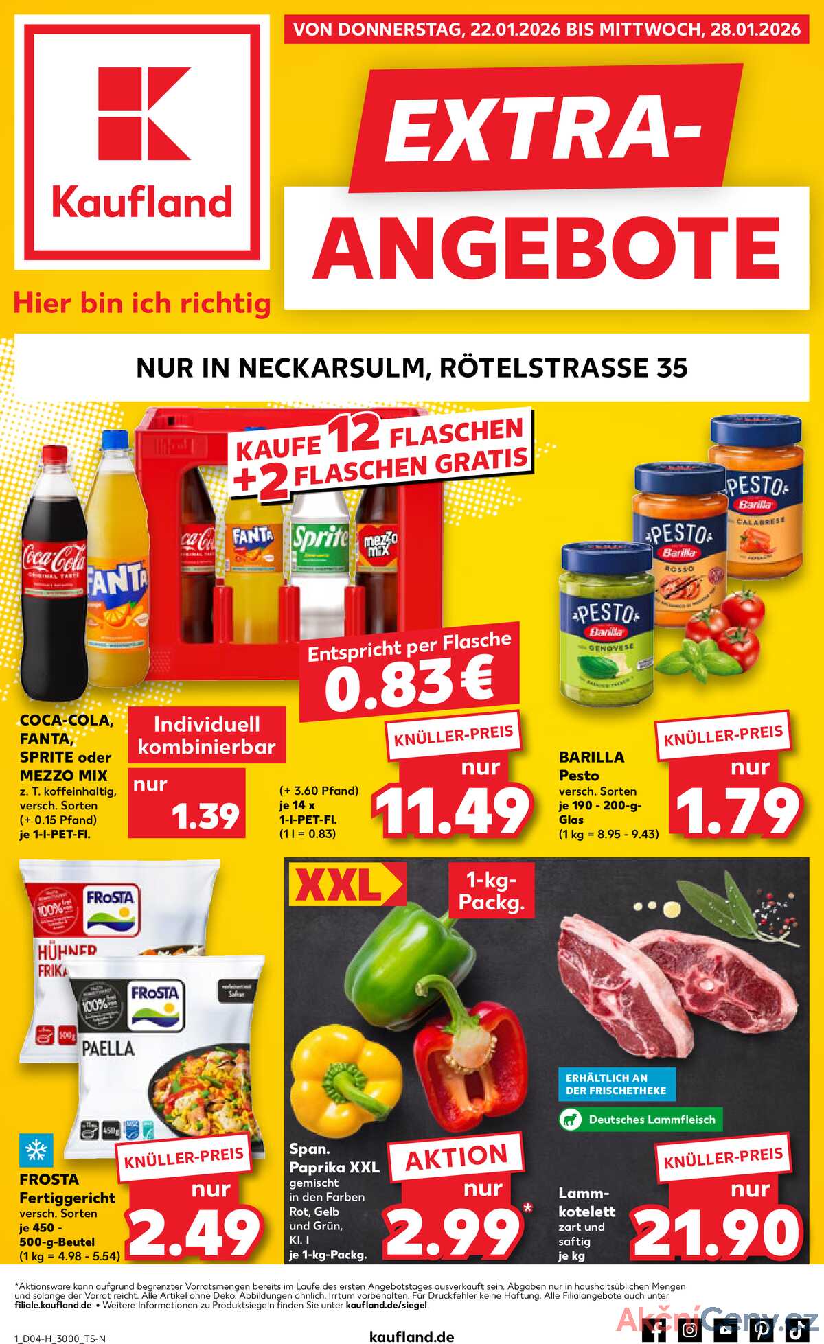 Leták Kaufland Německo 22.1.-28.1.2026 strana 1