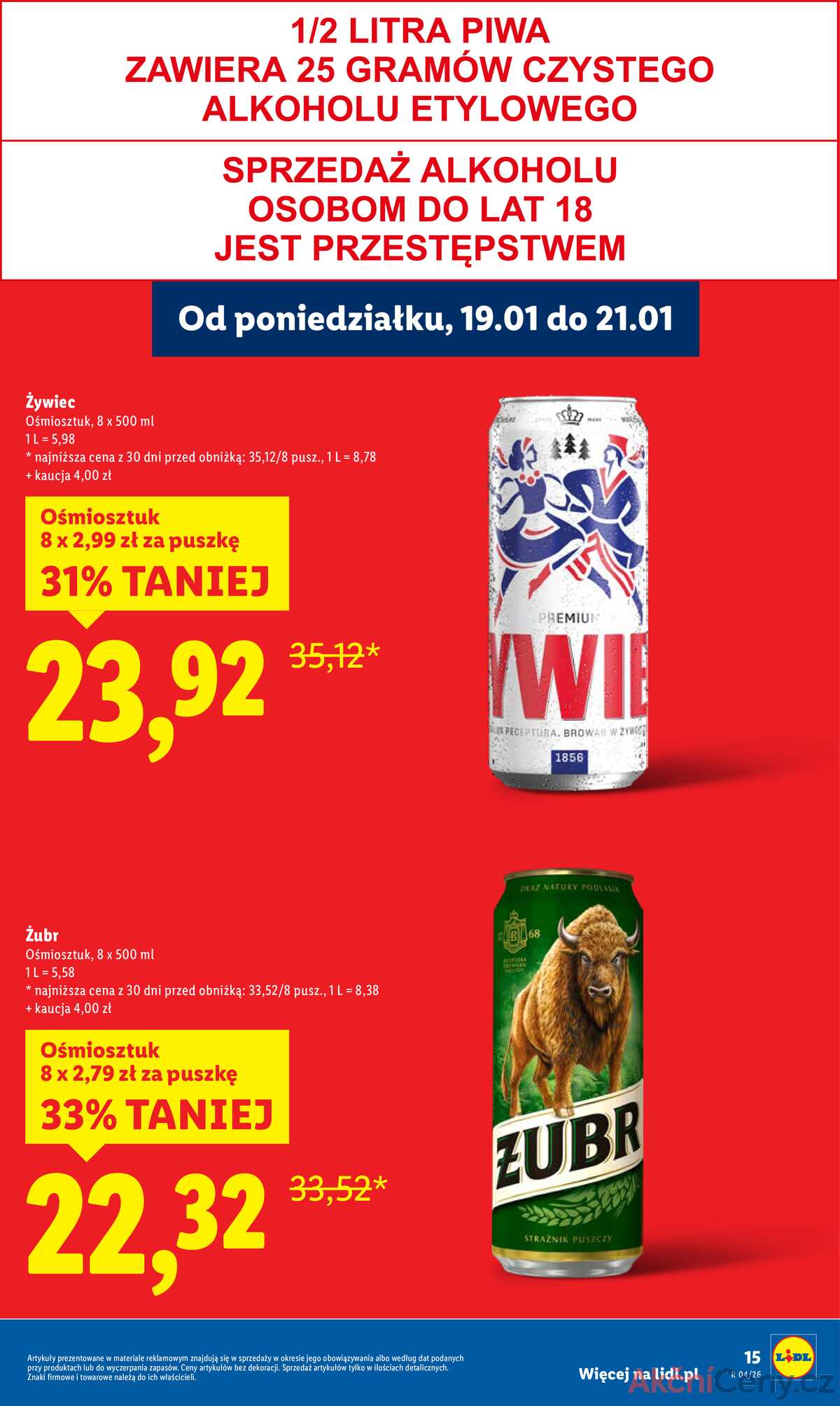 Leták Lidl Polsko 19.1.-21.1.2026 strana 15
