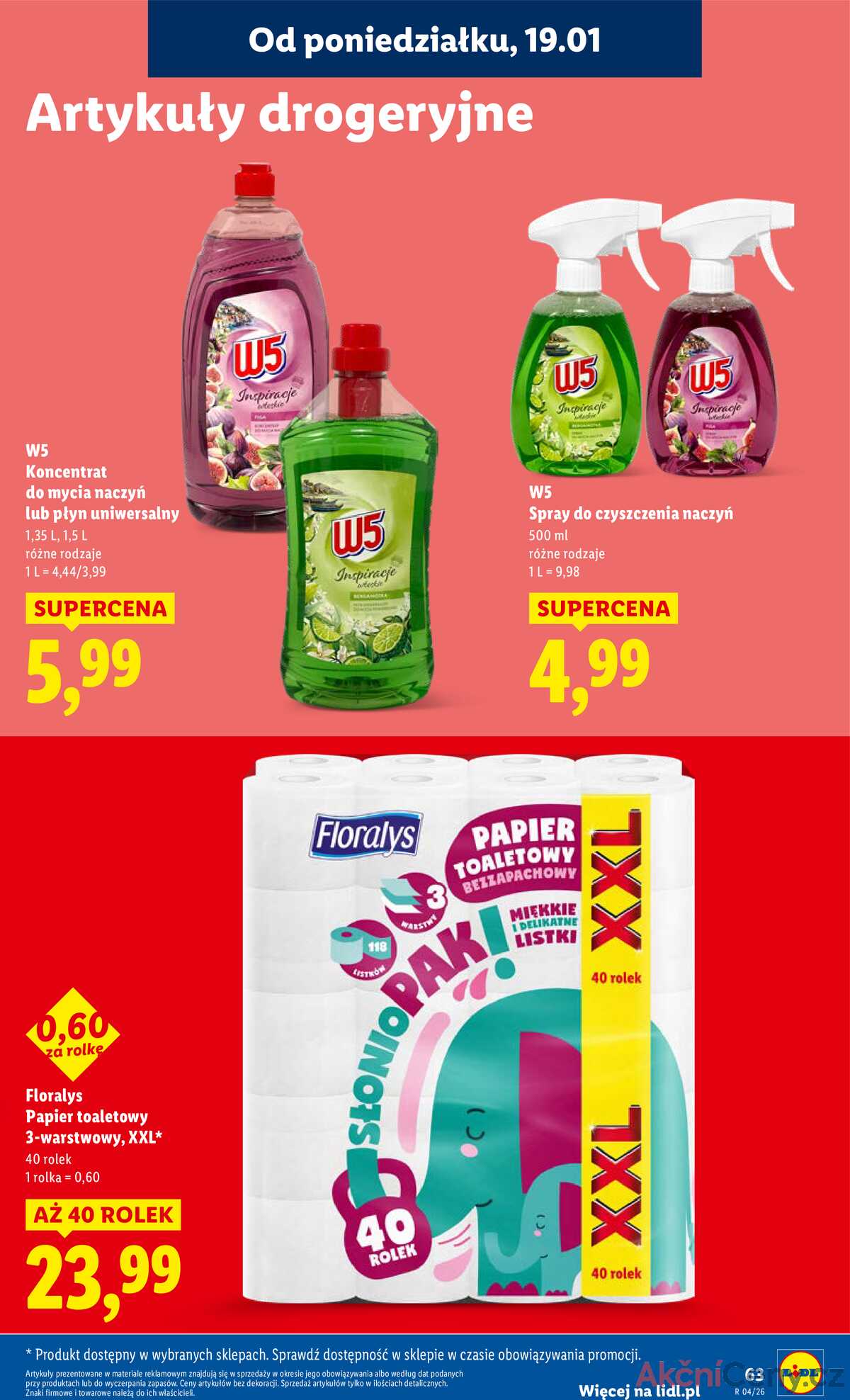 Leták Lidl Polsko 19.1.-21.1.2026 strana 63