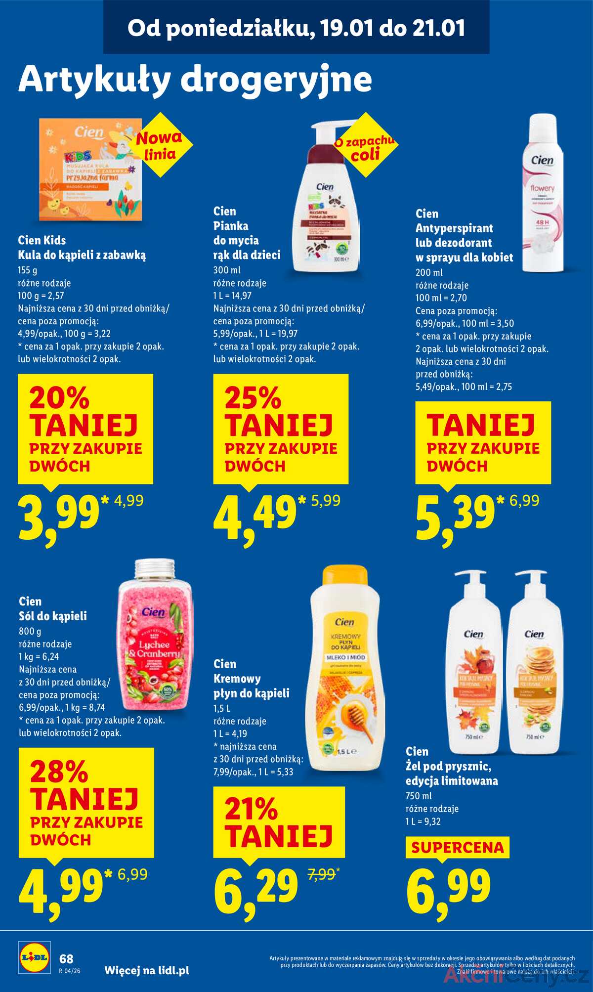 Leták Lidl Polsko 19.1.-21.1.2026 strana 68