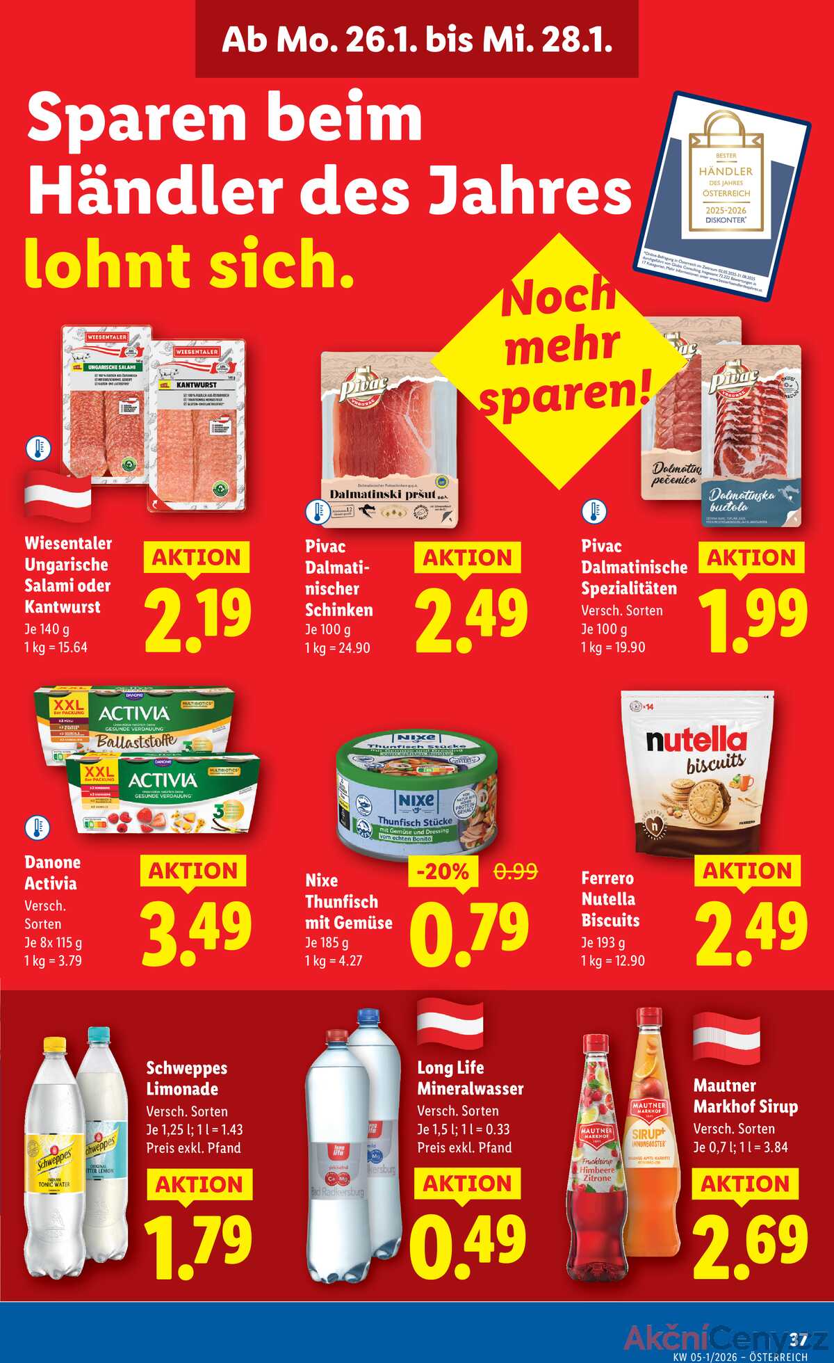Leták Lidl Rakousko 22.1.-28.1.2026 strana 43