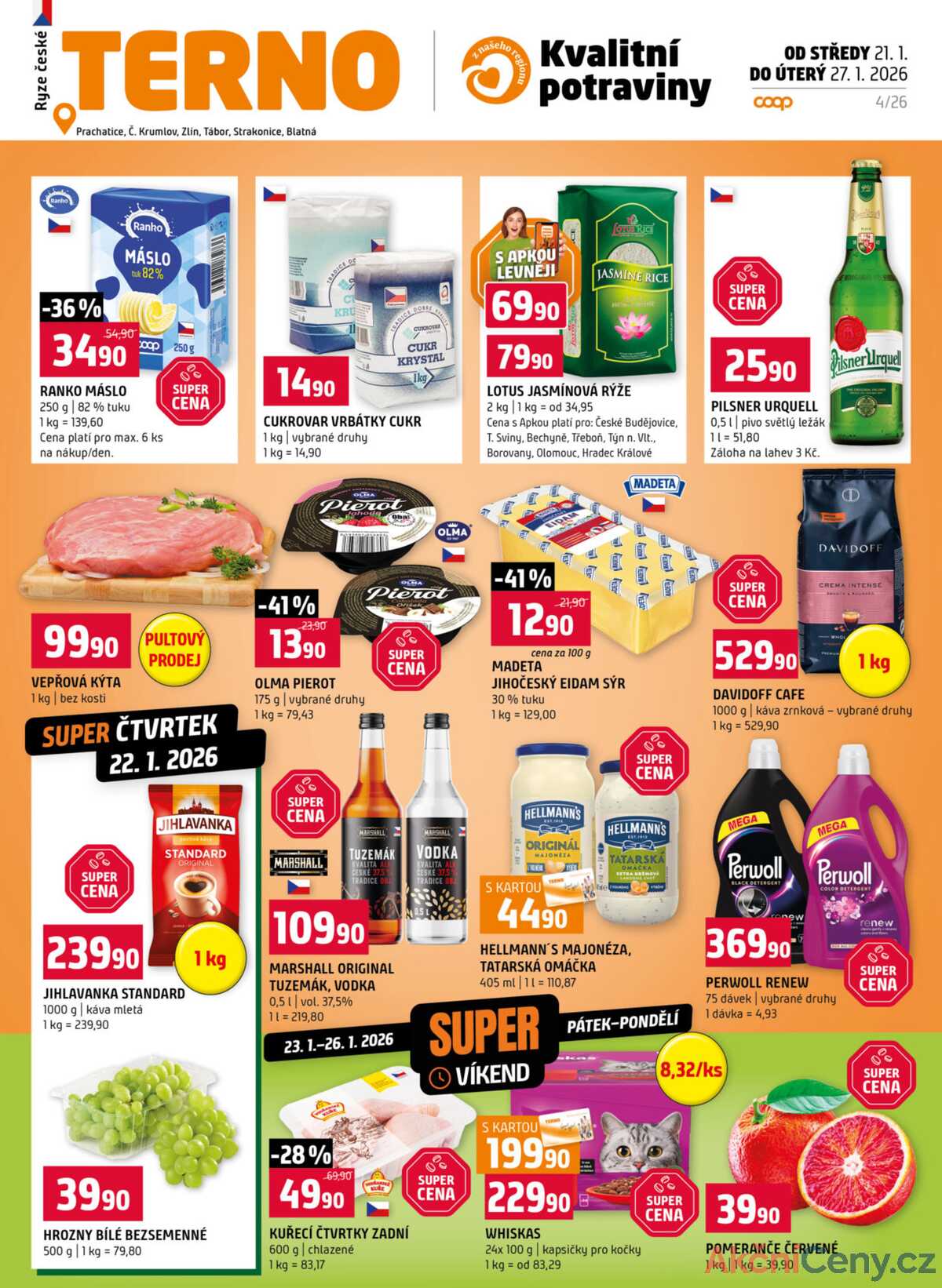 Terno Zlín, Prachatice, Český Krumlov, Tábor, Strakonice, Blatná 21.1. - 27.1. strana 1