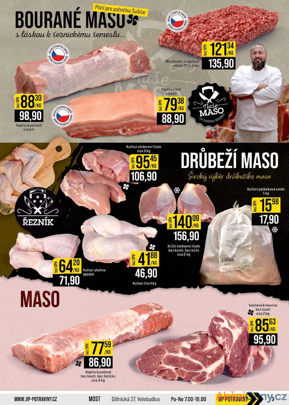 JIP Cash & Carry České Budějovice, Most, Náchod, Polička, Sušice a Svoboda nad Úpou od 21.1. do 27.1.2026