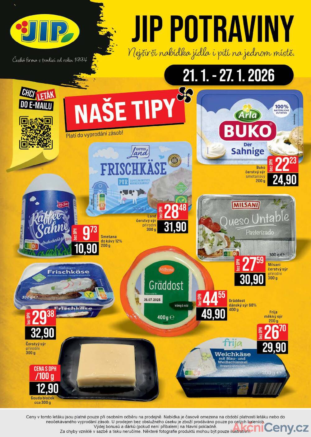 JIP Cash & Carry České Budějovice, Most, Náchod, Polička, Sušice a Svoboda nad Úpou od 21.1. do 27.1.2026