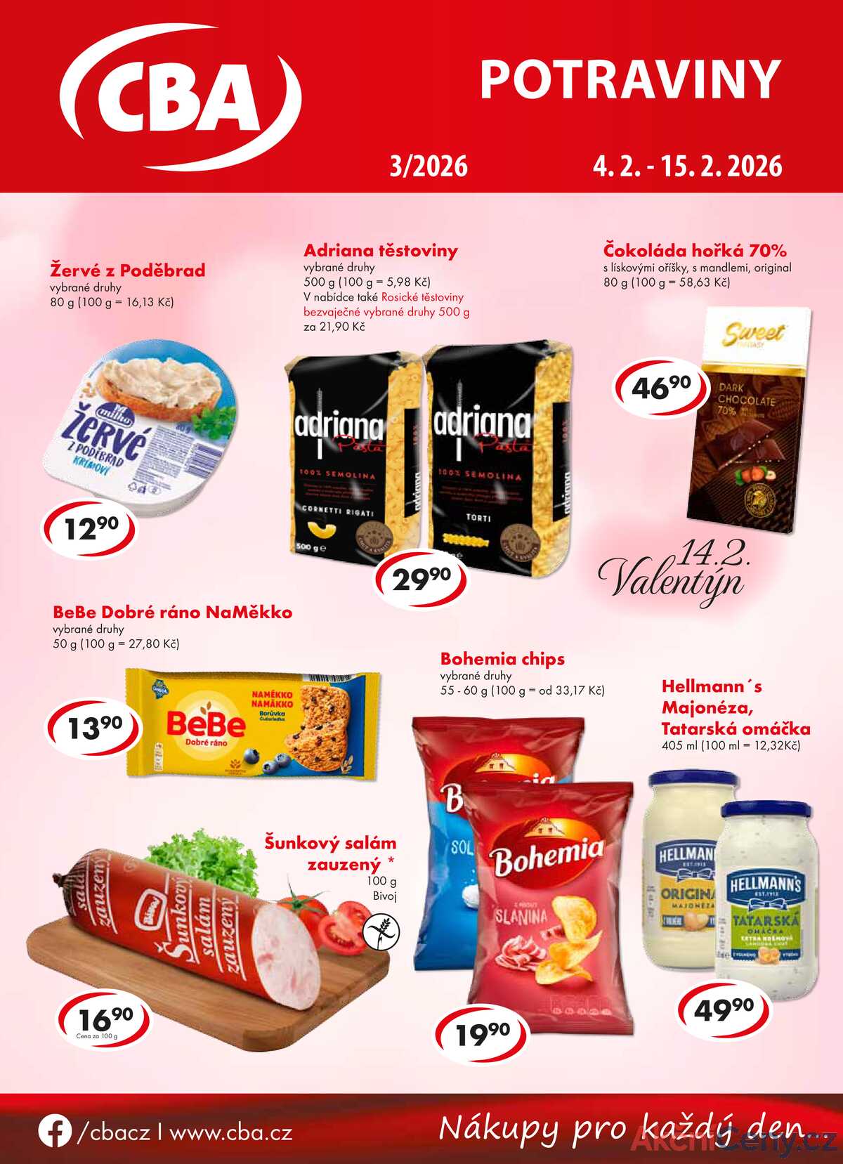 CBA potraviny od 4.2. do 15.2.2026 strana 1