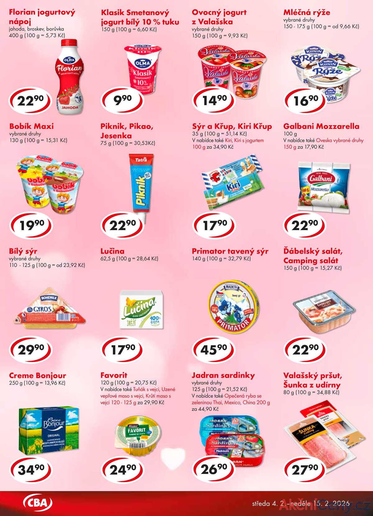 CBA potraviny od 4.2. do 15.2.2026 strana 2