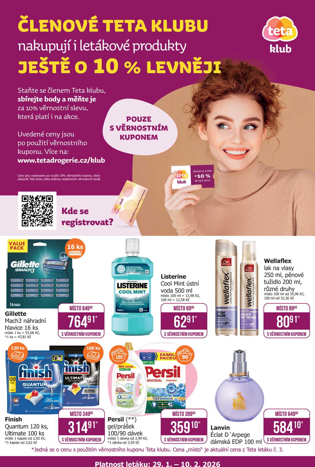 Teta drogerie Teta klub od 29.1. do 10.2.2026 strana 1