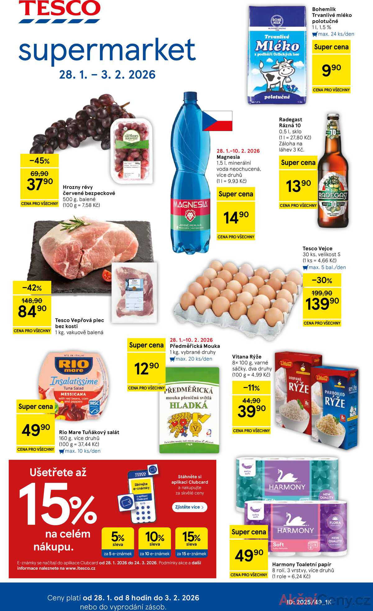 Tesco supermarkety od 28.1. do 3.2.2026 strana 1