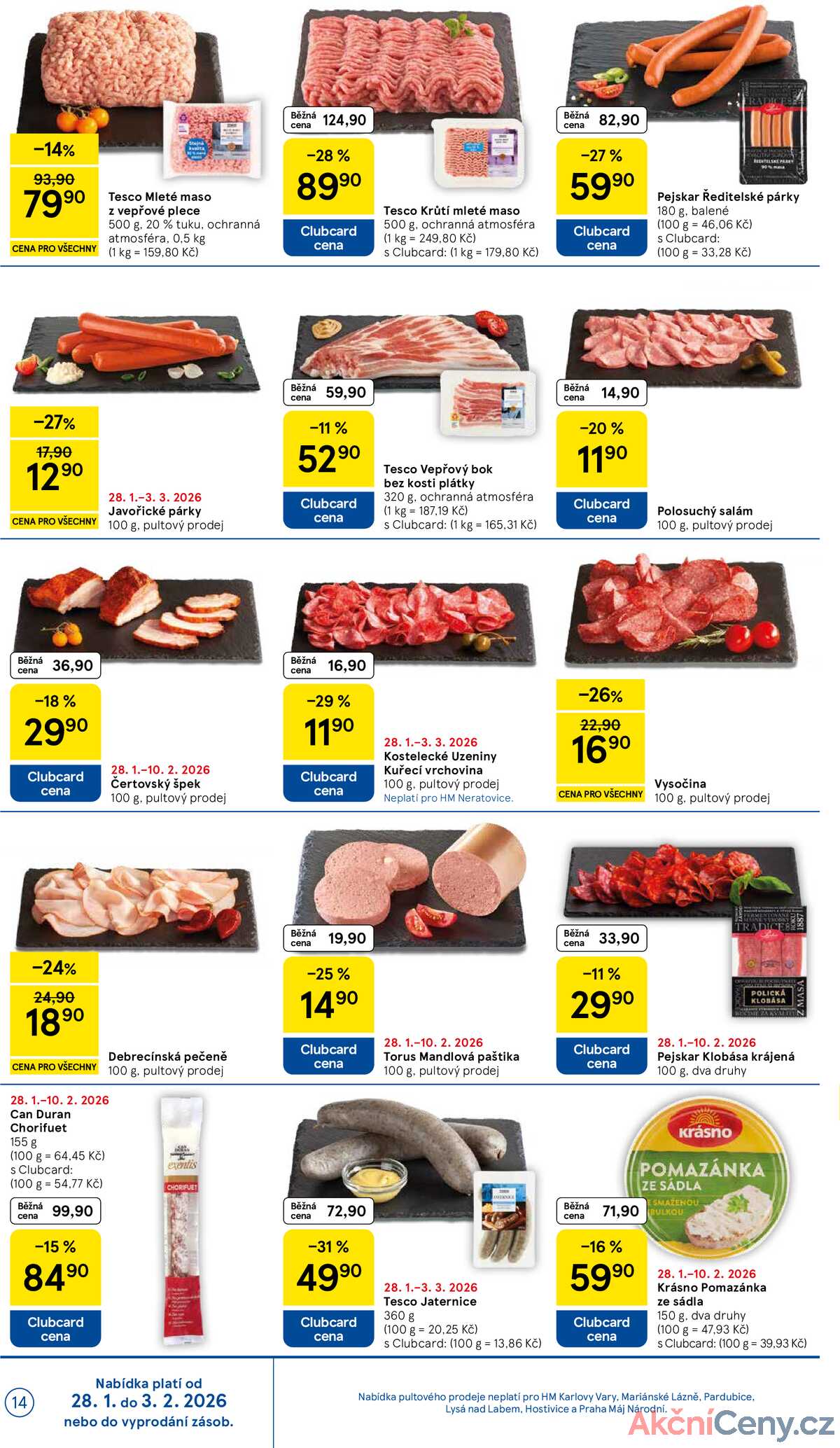 Tesco malé hypermarkety od 28.1. do 3.2.2026 strana 14
