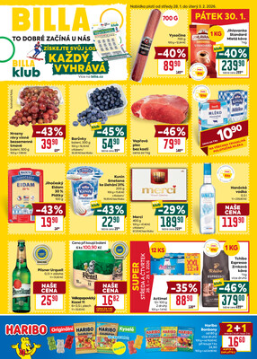 Leták Billa  od 28.1. do 3.2.2026