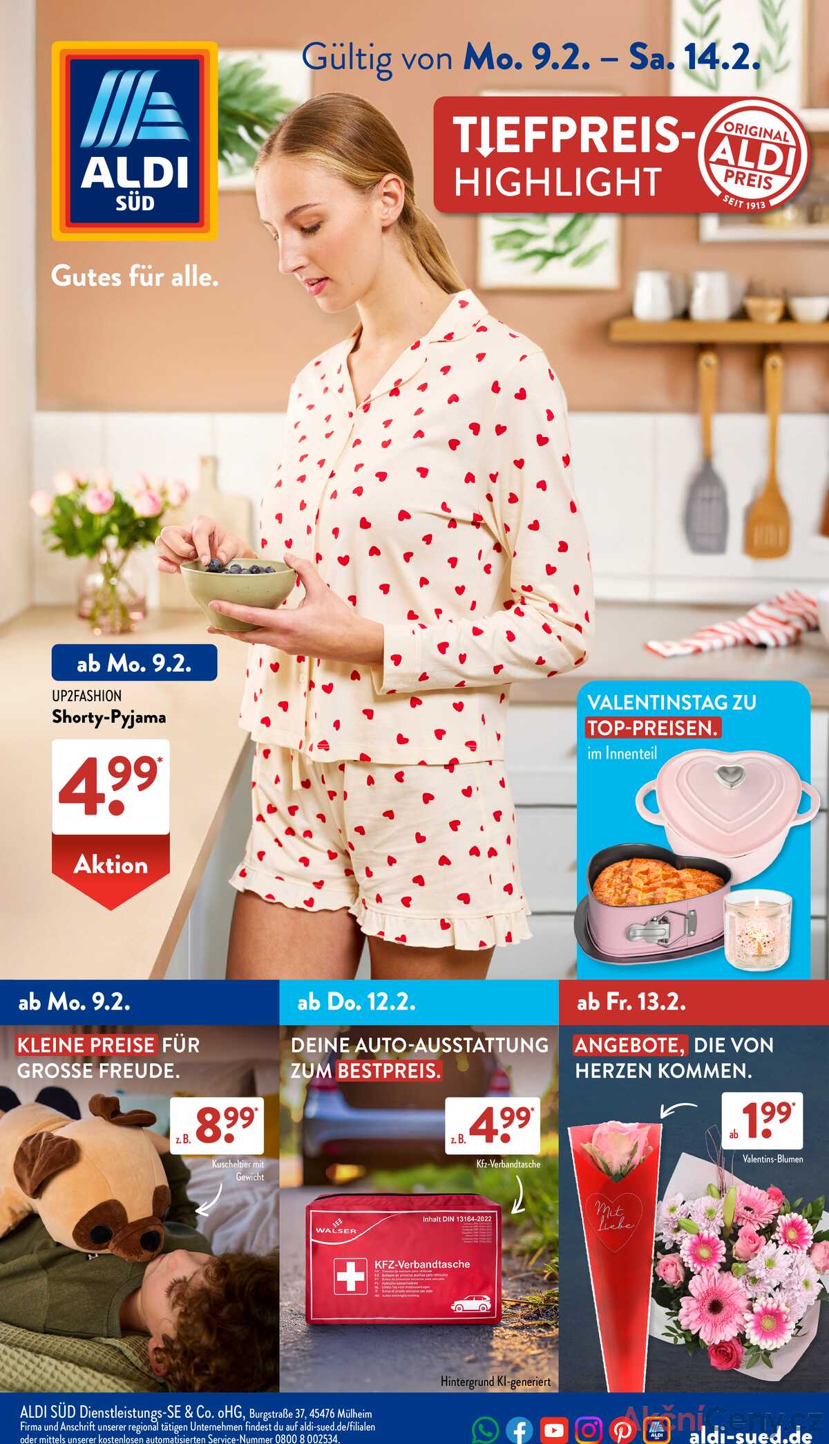 Leták ALDI SÜD Německo 9.2.-15.2.2026 strana 1