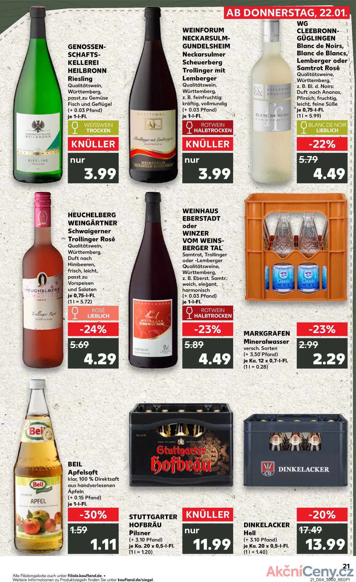 Leták Kaufland Německo 25.1.-28.1.2026 strana 21