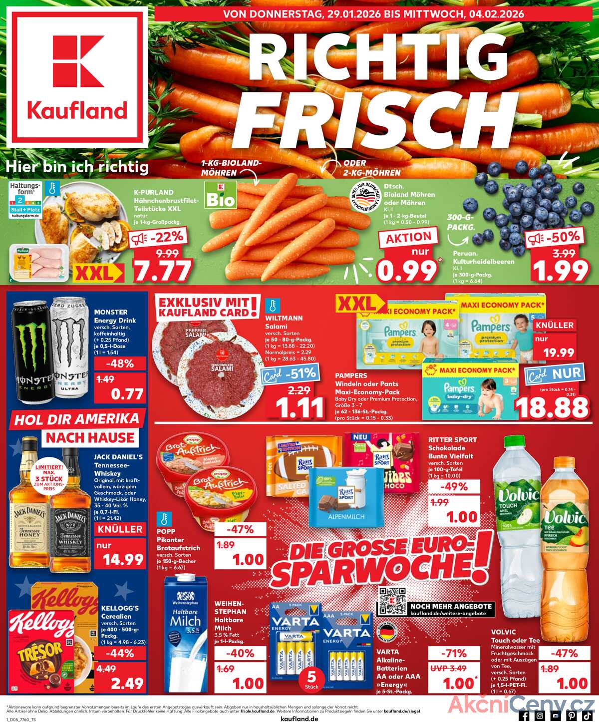 Leták Kaufland Německo 29.1.-4.2.2026 strana 1