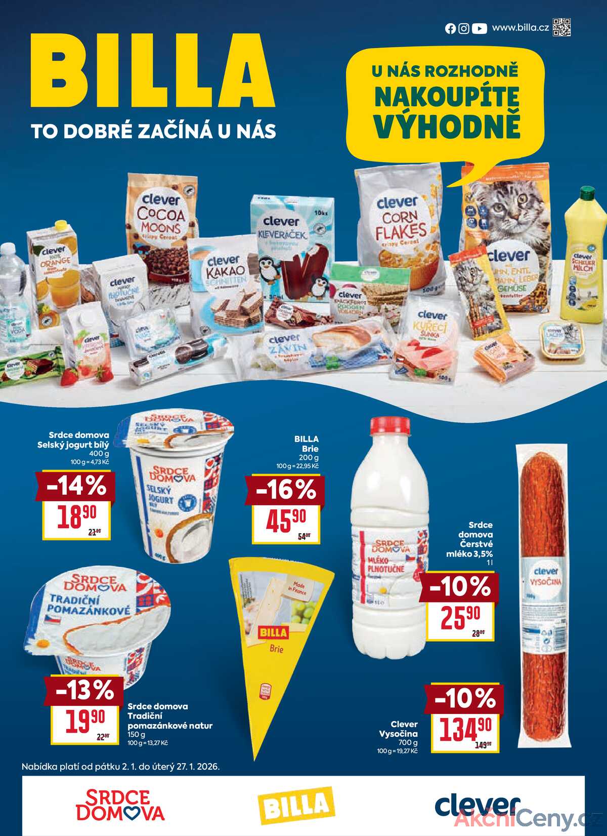 BILLA katalog Clever do 27.1. strana 1