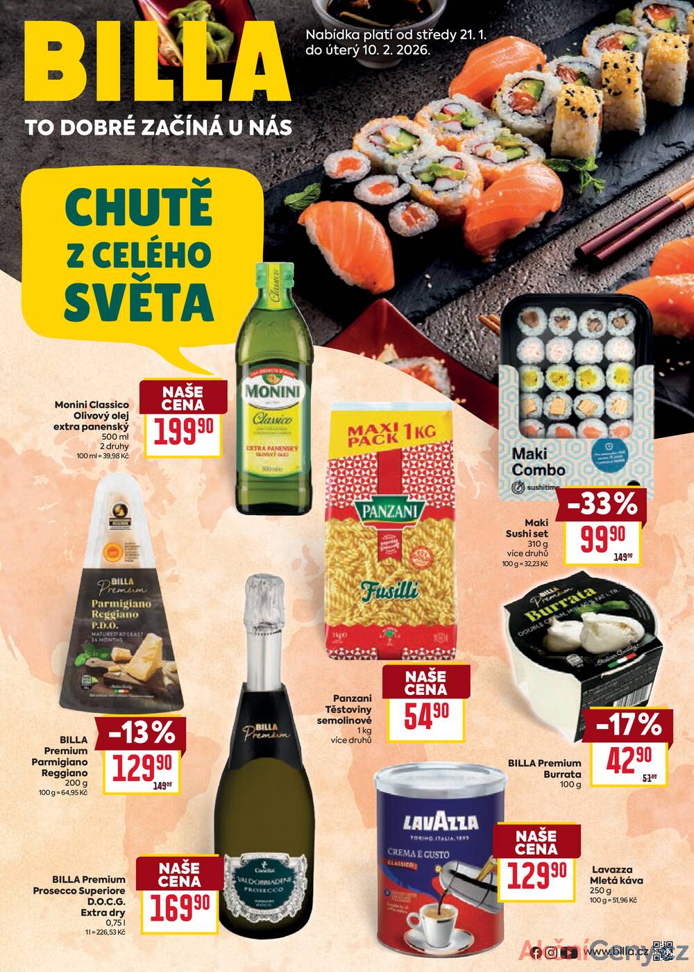 BILLA katalog Chutě světa od 21.1. do 10.2.2026