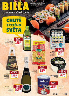 BILLA katalog Chutě světa od 21.1. do 10.2.2026