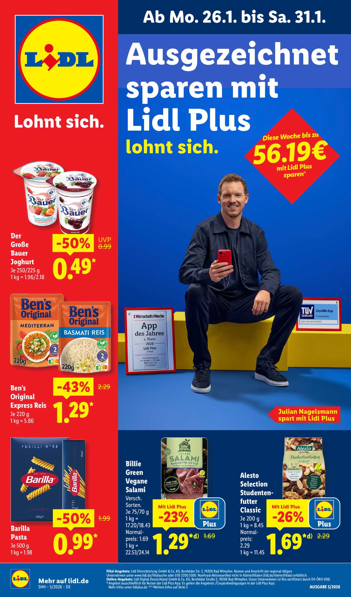 Leták Lidl Německo 26.1.-31.1.2026 strana 1