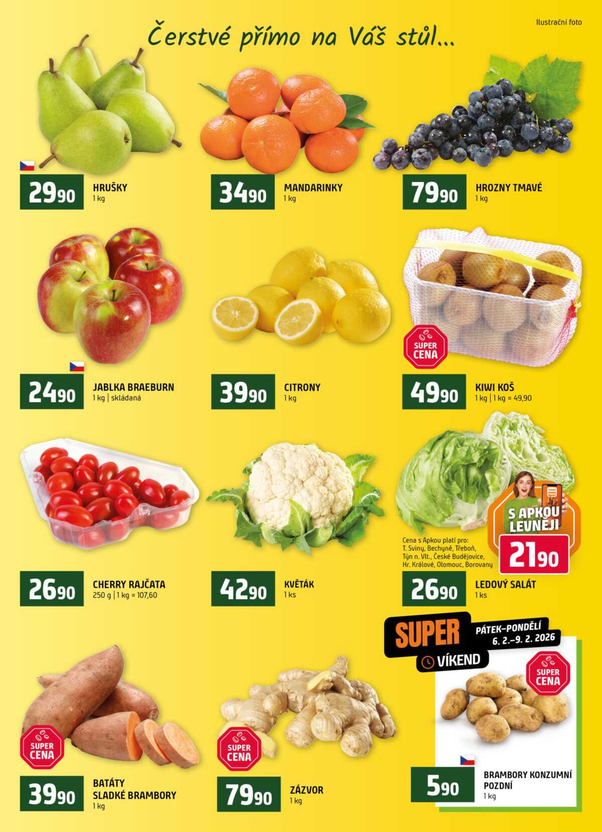 Terno České Budějovice, Třeboň, Trhové sviny, Bechyně, Týn nad Vltavou, Hradec Králové, Olomouc, Borovany od 4.2. do 10.2.2026 strana 6