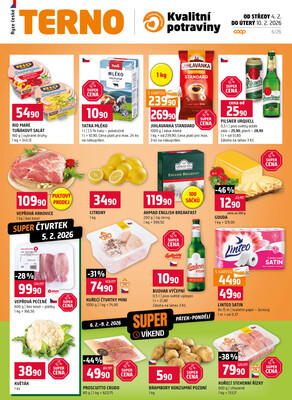 Terno České Budějovice, Třeboň, Trhové sviny, Bechyně, Týn nad Vltavou, Hradec Králové, Olomouc, Borovany od 4.2. do 10.2.2026