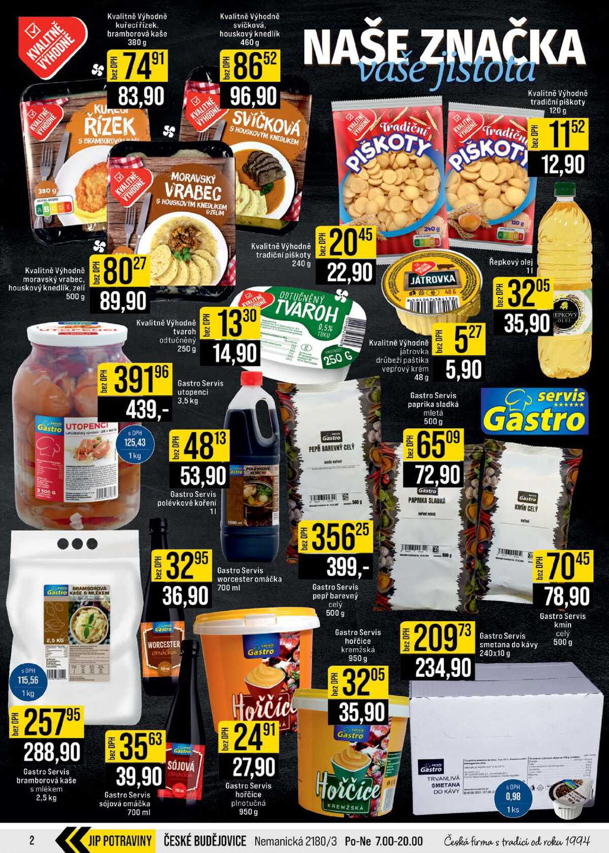 JIP Cash & Carry České Budějovice, Most, Náchod, Polička, Sušice a Svoboda nad Úpou od 28.1. do 3.2.2026 strana 2