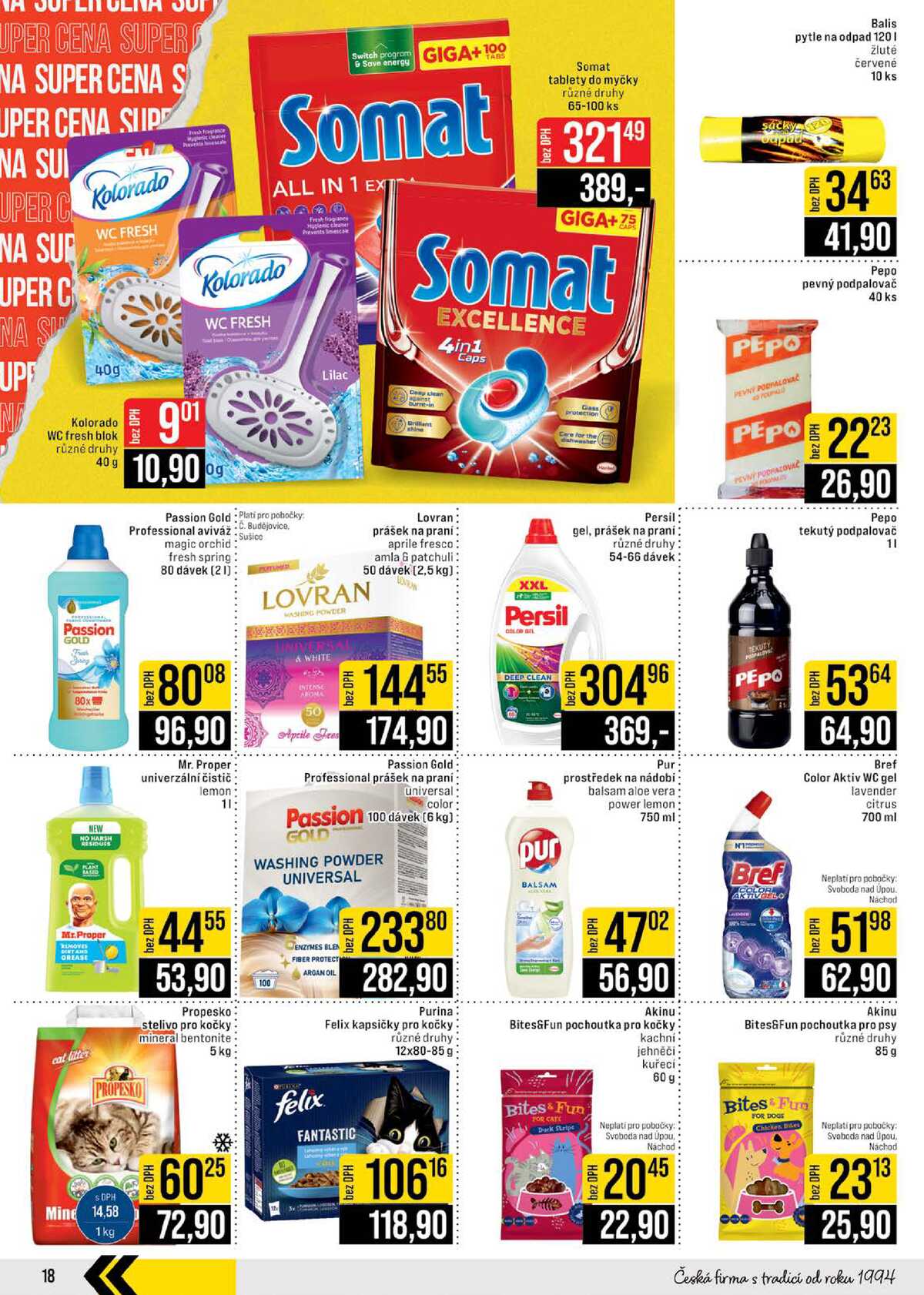 JIP Cash & Carry České Budějovice, Most, Náchod, Polička, Sušice a Svoboda nad Úpou od 28.1. do 3.2.2026 strana 18