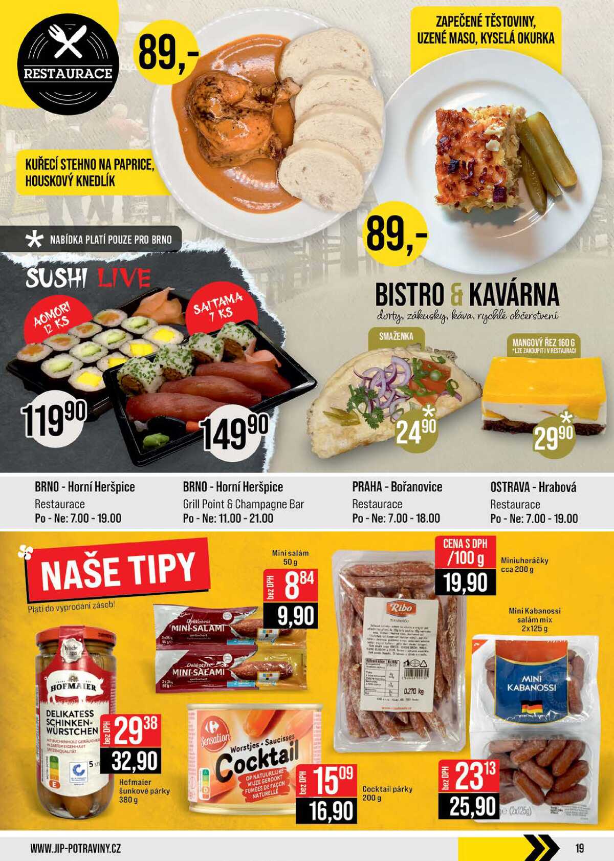 JIP Cash & Carry České Budějovice, Most, Náchod, Polička, Sušice a Svoboda nad Úpou od 28.1. do 3.2.2026 strana 19