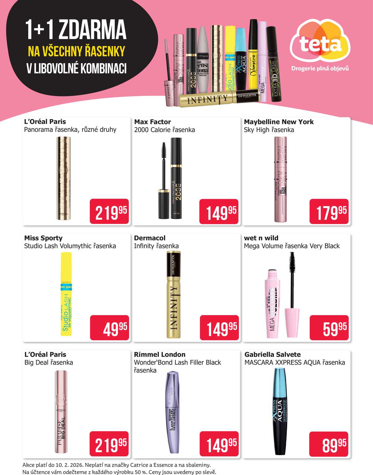 Teta drogerie řasenky od 29.1. do 10.2.2026 strana 2