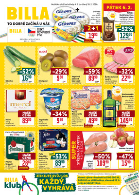 BILLA malý leták od 4.2. do 10.2.2026