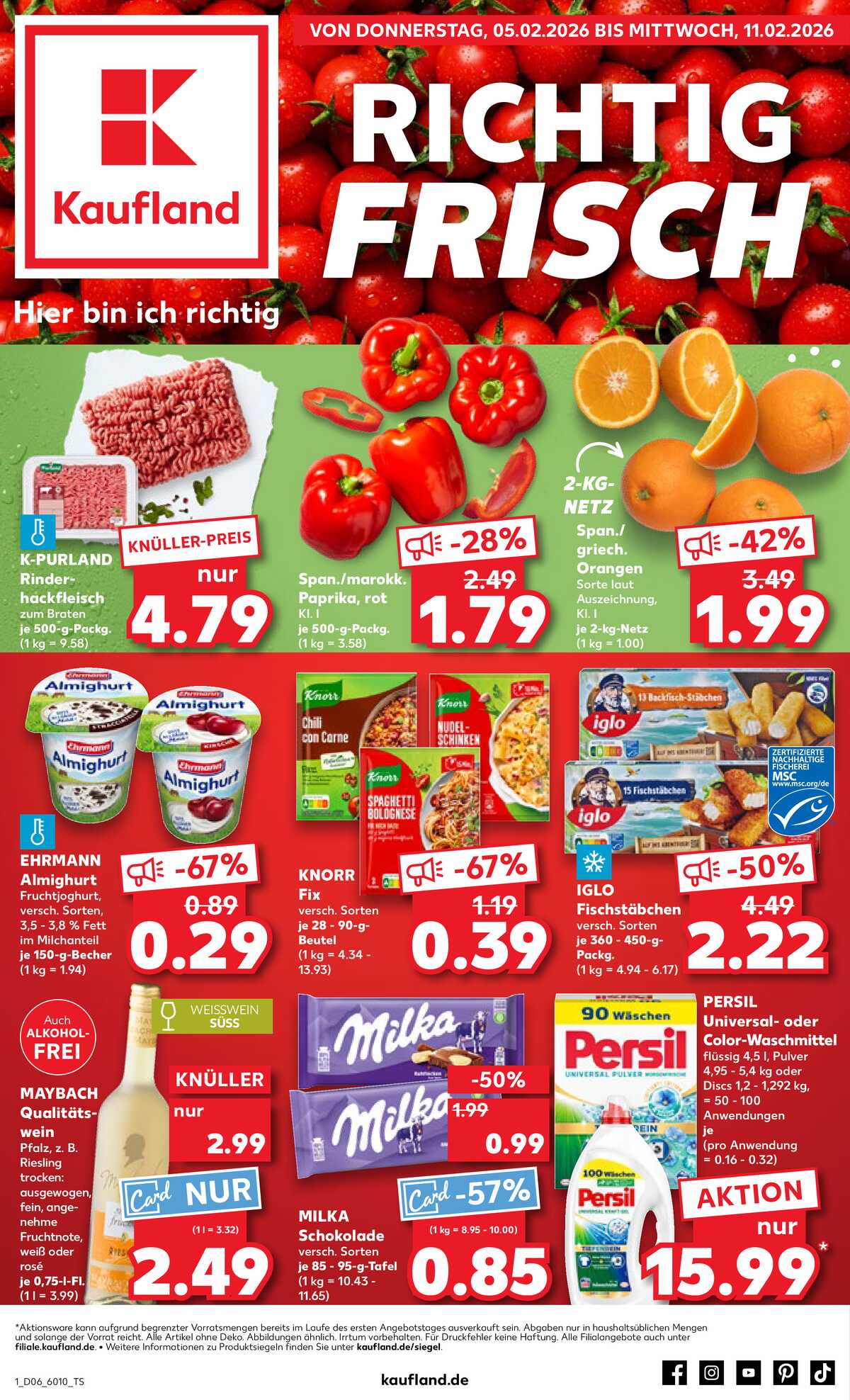 Leták Kaufland Německo 5.2.-11.2.2026 strana 1