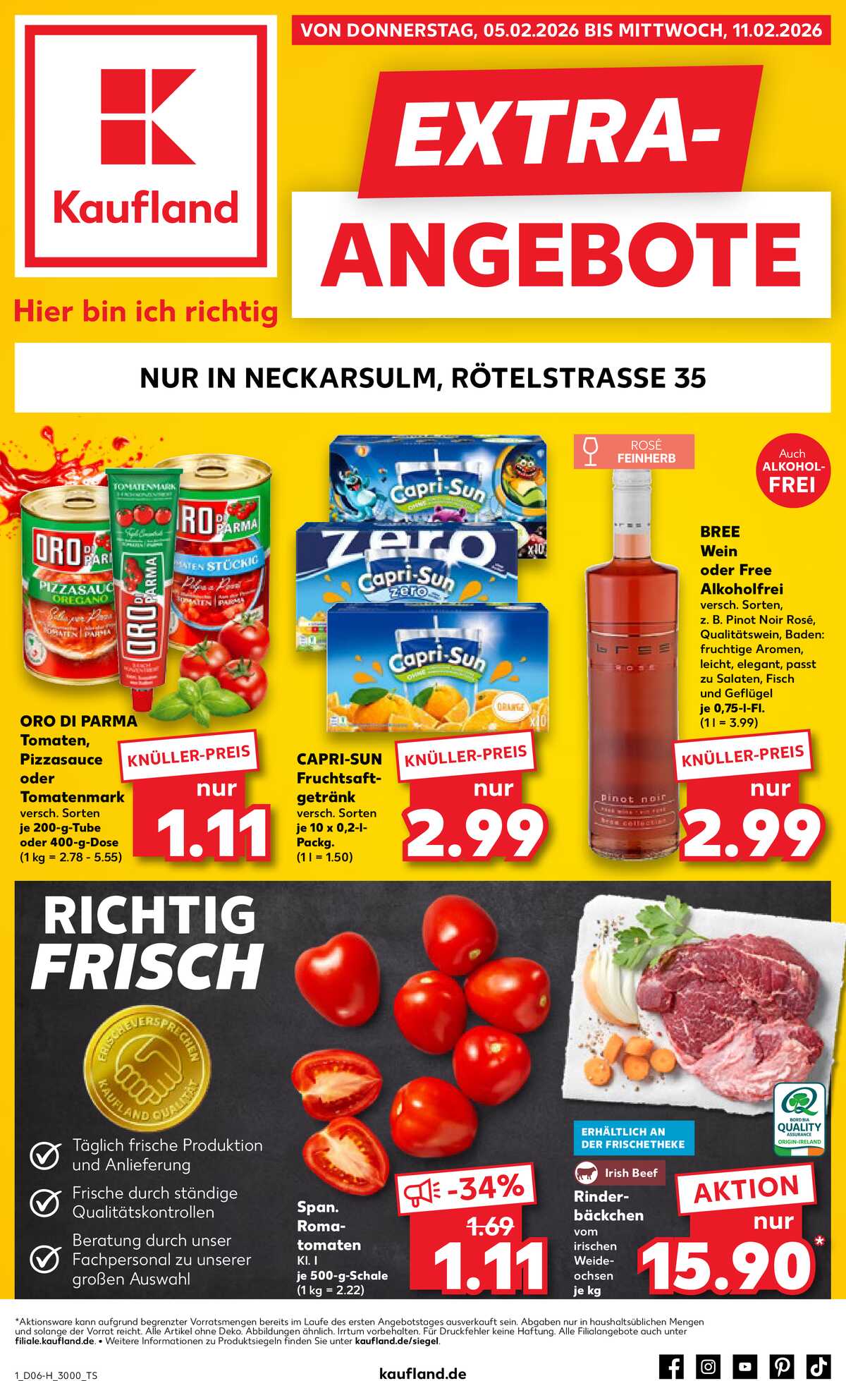 Leták Kaufland Německo 5.2.-11.2.2026 strana 1