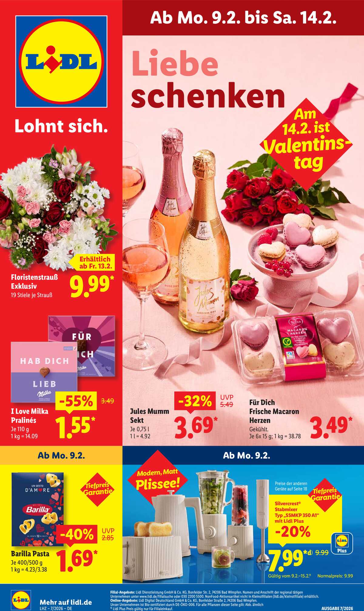 Leták Lidl Německo 9.2.-14.2.2026 strana 1