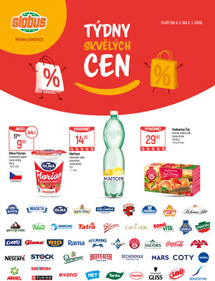 Akční leták Globus 4.2. - 2.3.2026 - Globus Praha - Čakovice
