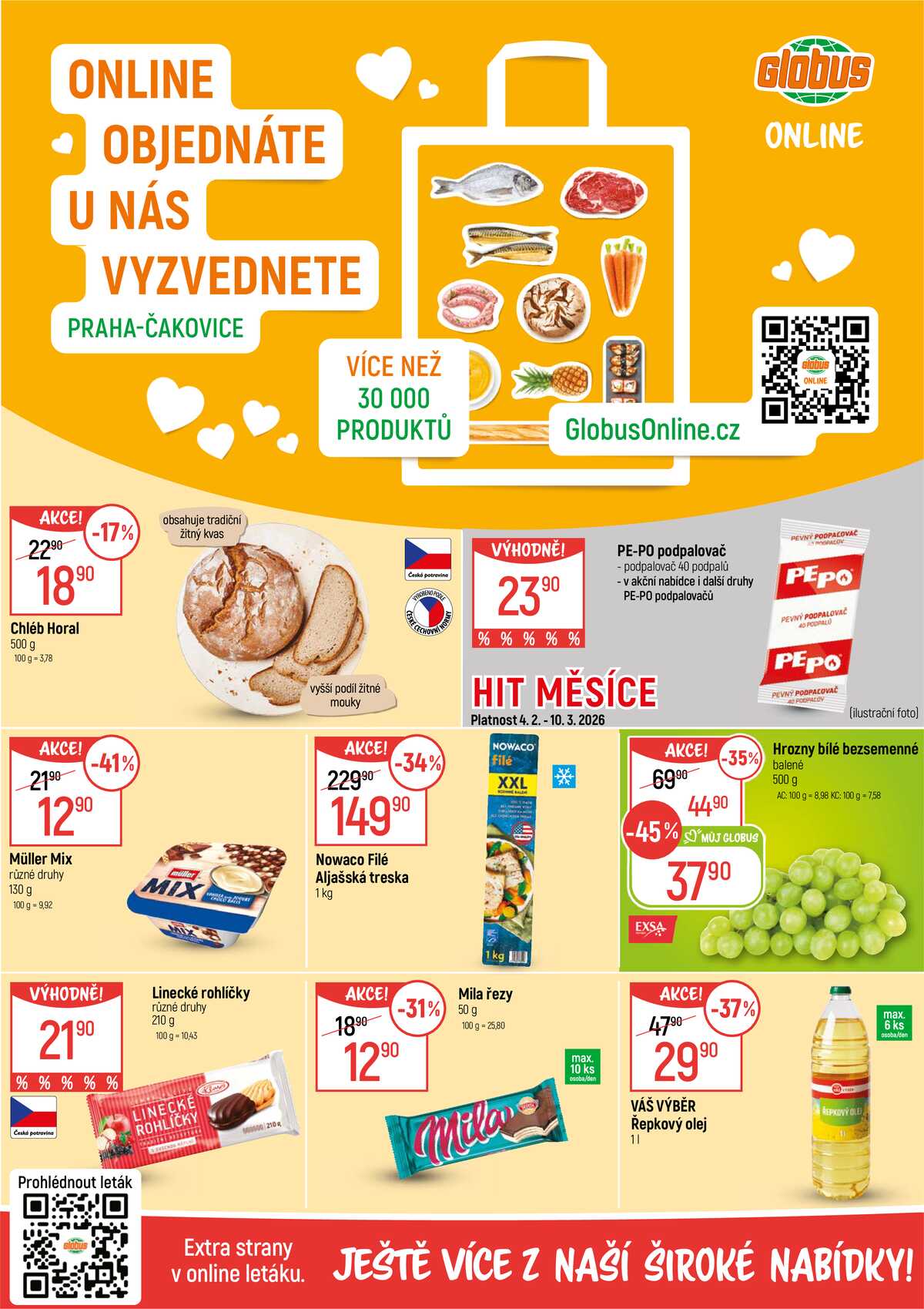Akční leták Globus 4.2. - 10.2.2026 - Globus Praha - Čakovice strana 2