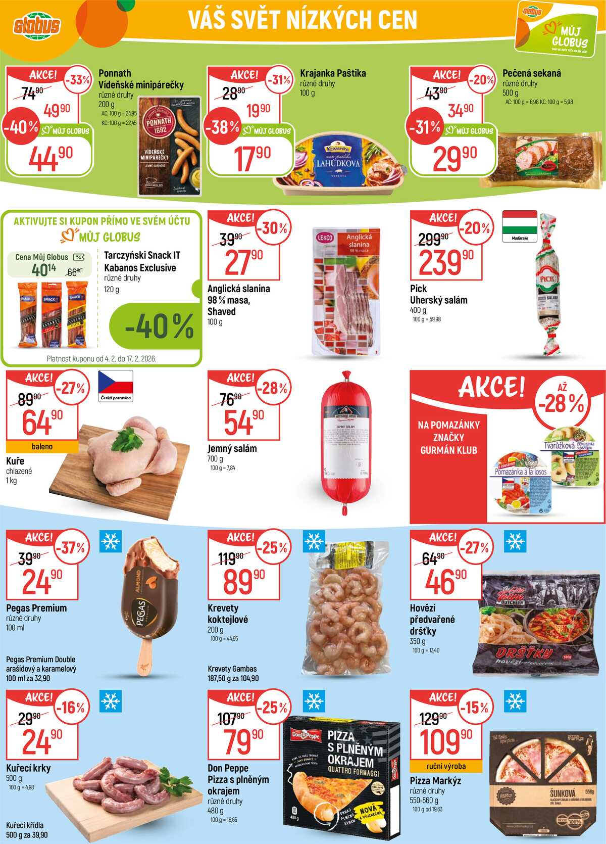 Akční leták Globus 4.2. - 10.2.2026 - Globus Praha - Čakovice strana 21