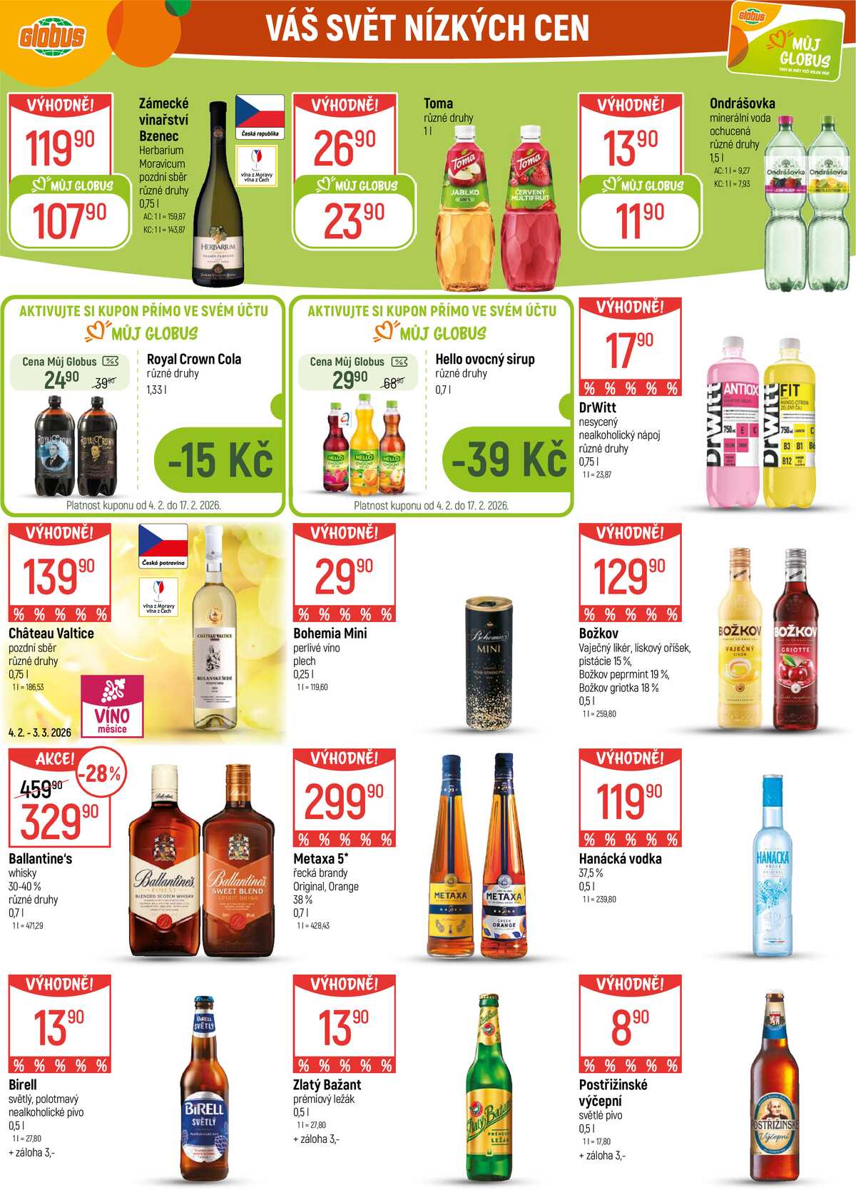 Akční leták Globus 4.2. - 10.2.2026 - Globus Praha - Čakovice strana 25