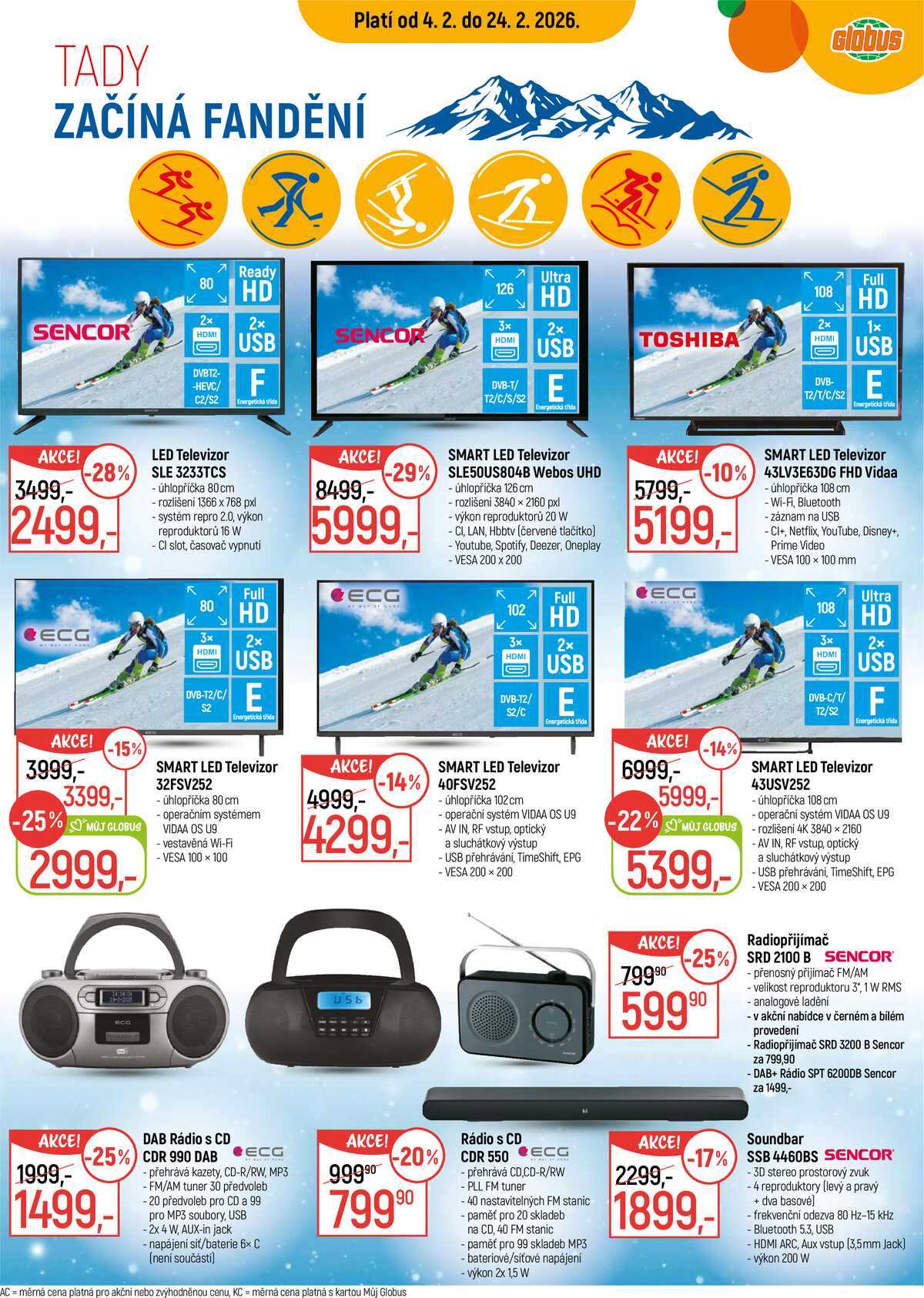 Akční leták Globus 4.2. - 10.2.2026 - Globus Praha - Zličín strana 18