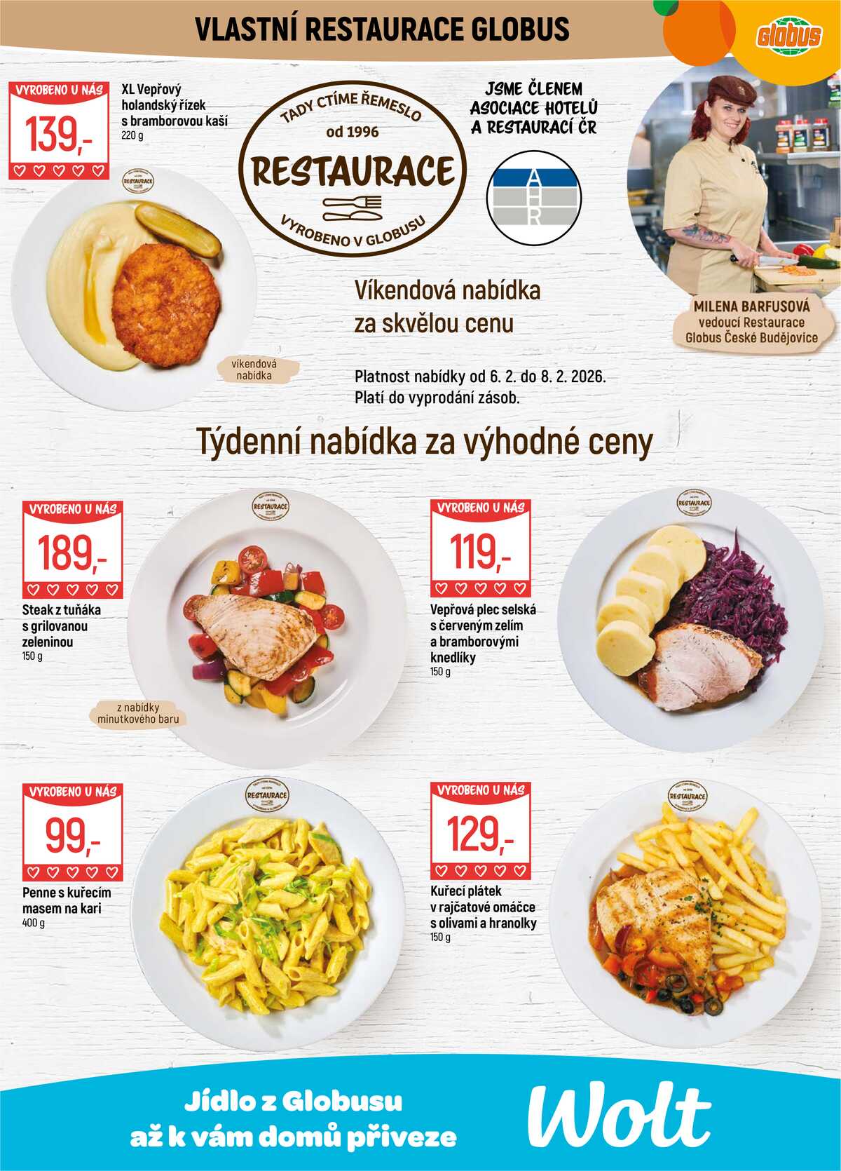 Akční leták Globus 4.2. - 10.2.2026 - Globus České Budějovice strana 8