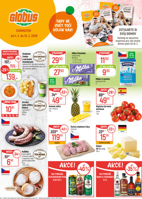 Akční leták Globus 4.2. - 10.2.2026 - Globus Chomutov