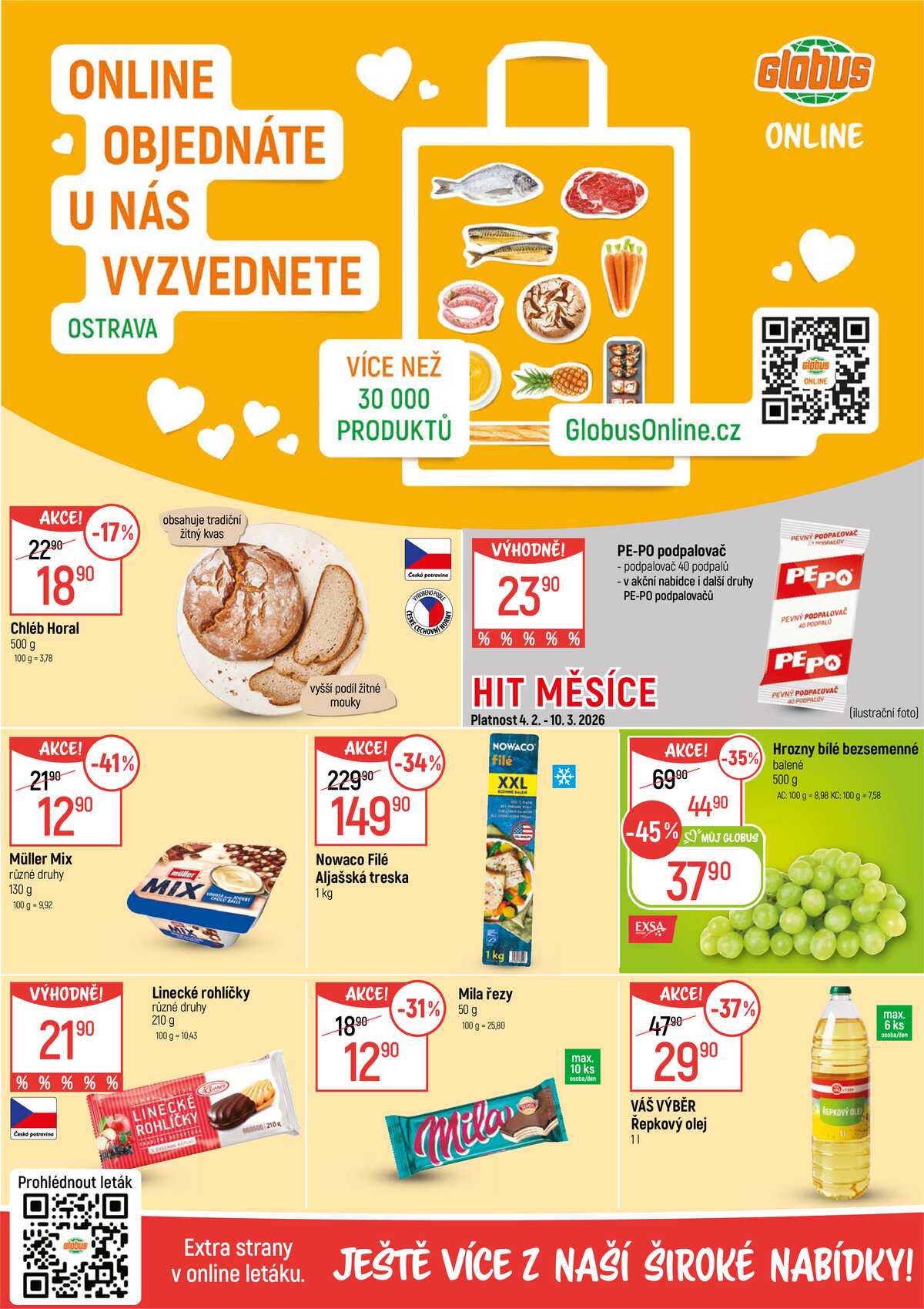 Akční leták Globus 4.2. - 10.2.2026 - Globus Ostrava strana 2